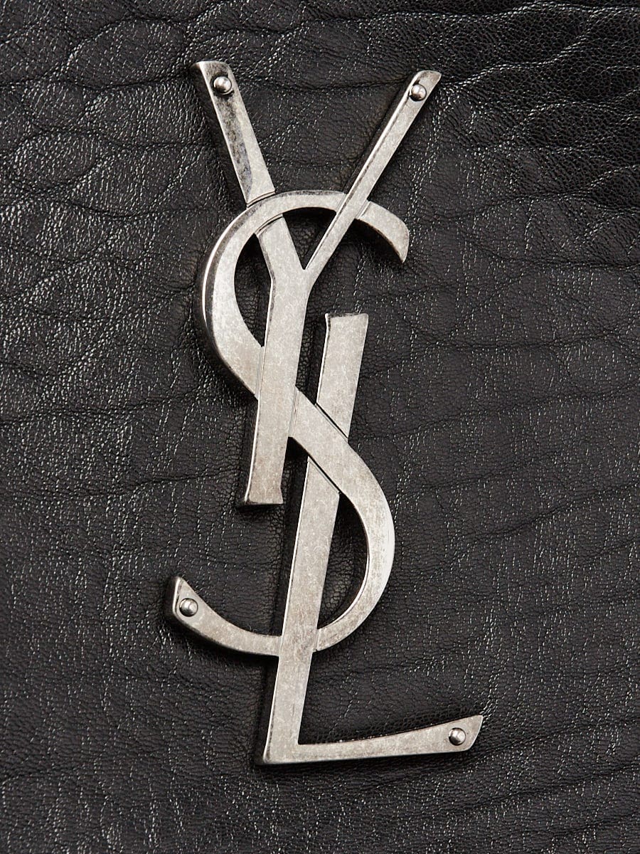 【Master-quality】Saint Laurent Black Pebbled Leather XL Nikki Bag