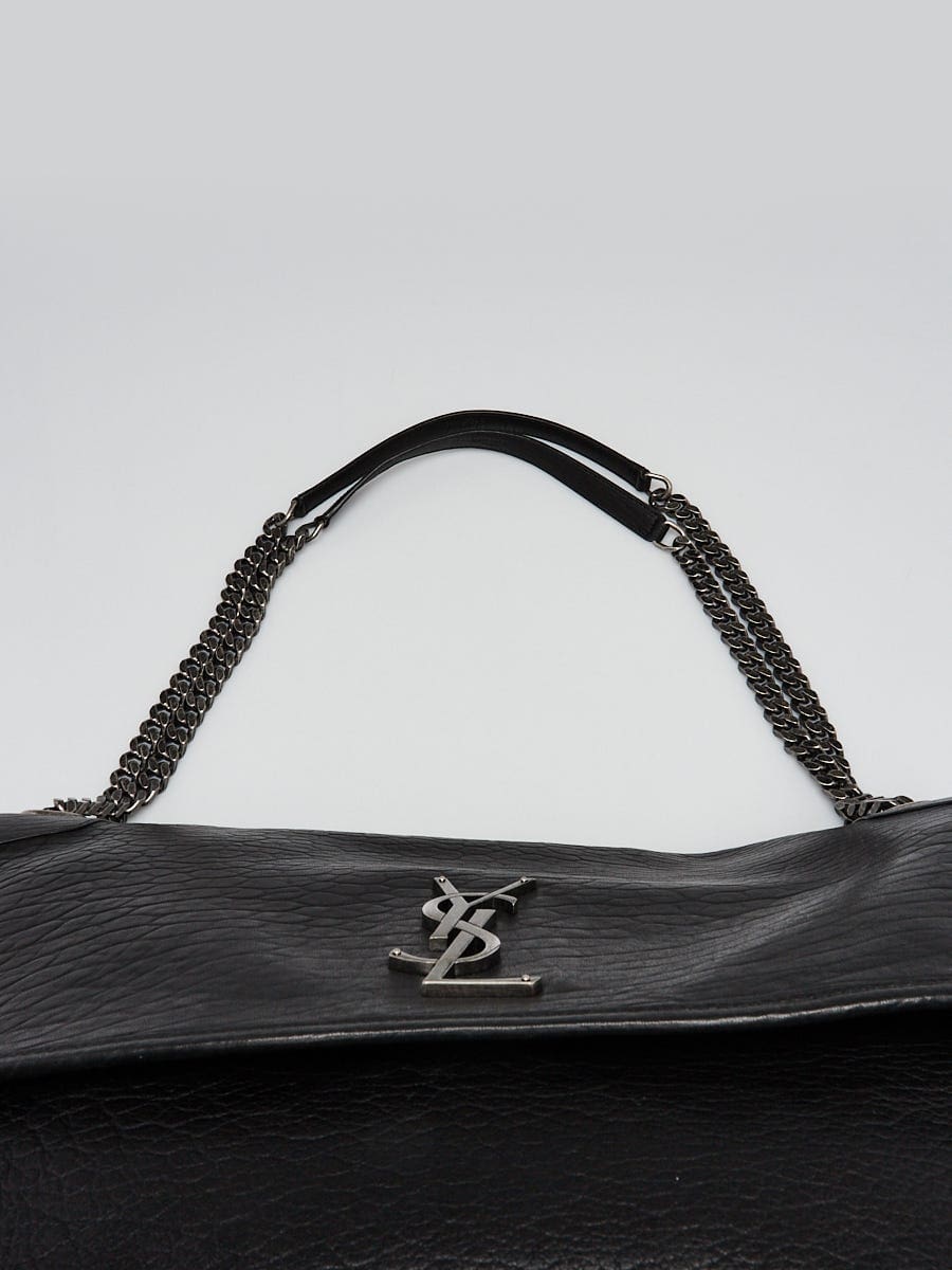 【Master-quality】Saint Laurent Black Pebbled Leather XL Nikki Bag