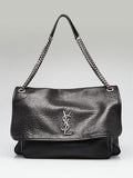 【Master-quality】Saint Laurent Black Pebbled Leather XL Nikki Bag