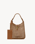 SAINT LAURENT LE 5 À 7 large in wood beads