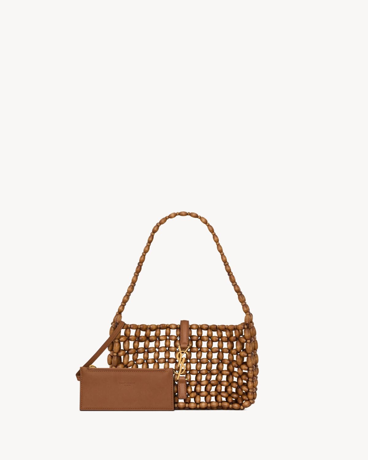 SAINT LAURENT LE 5 À 7 in wood beads