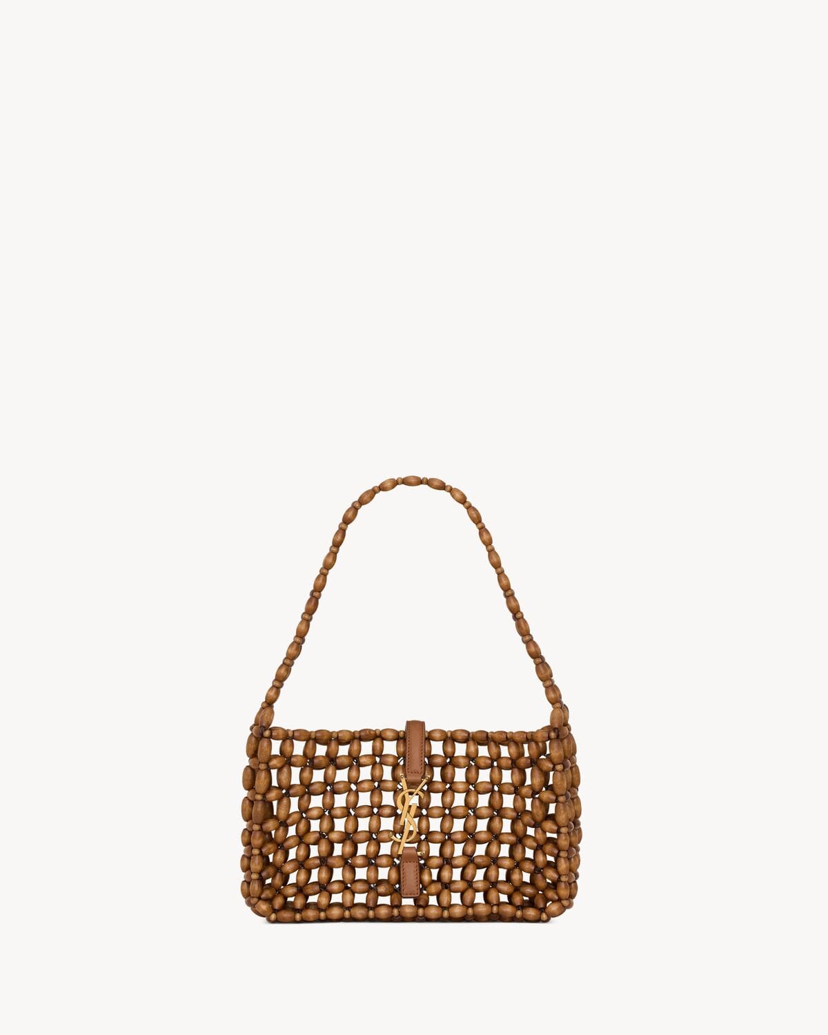 SAINT LAURENT LE 5 À 7 in wood beads
