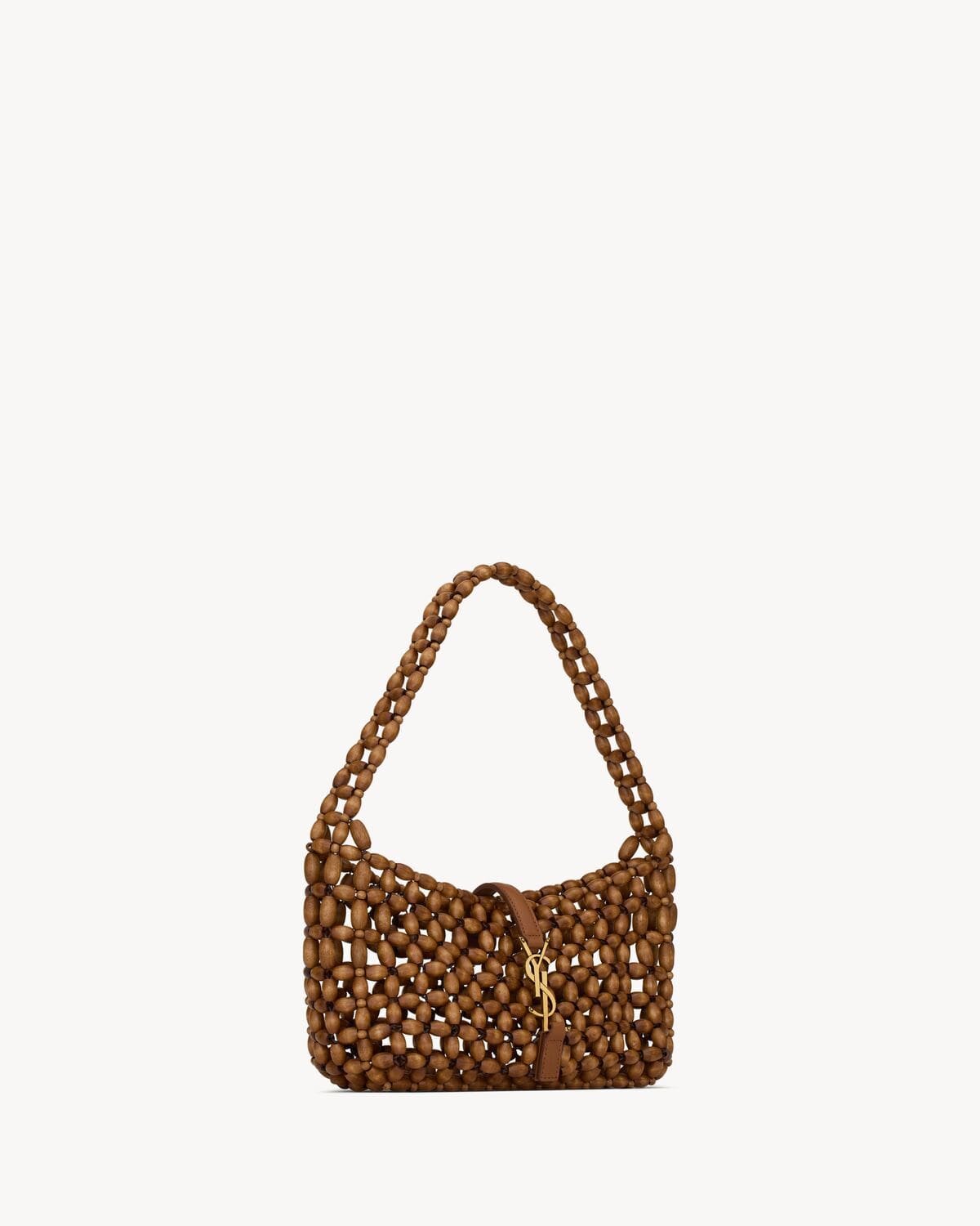 SAINT LAURENT LE 5 À 7 in wood beads