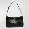 Saint Laurent Le 5 A 7 YSL Shoulder Bag in Croc-Embossed Leather