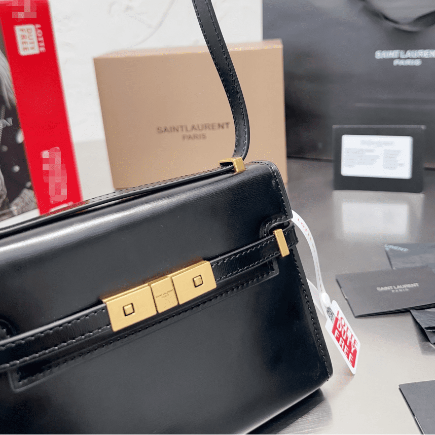 SAINT LAURENT MANHATTAN SMALL SHOULDER BAG IN BOX SAINT LAURENT LEATHER