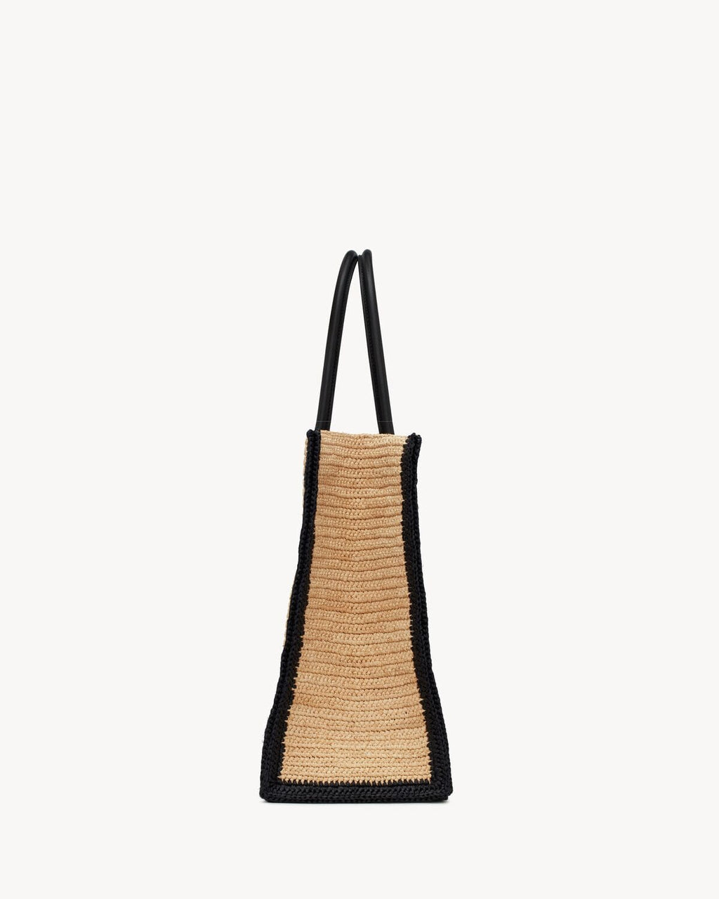 SAINTAURENT rive gauche tote bag in raffia and leather
