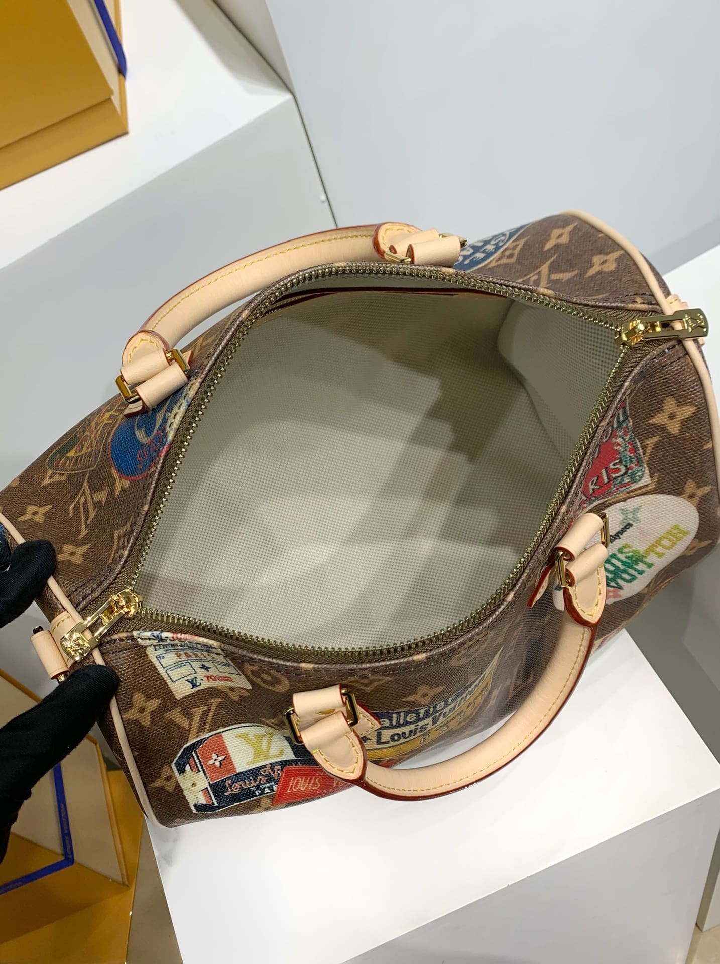 Louis Vuitton Monogram Hotel Labels Speedy Bandouliere 30
