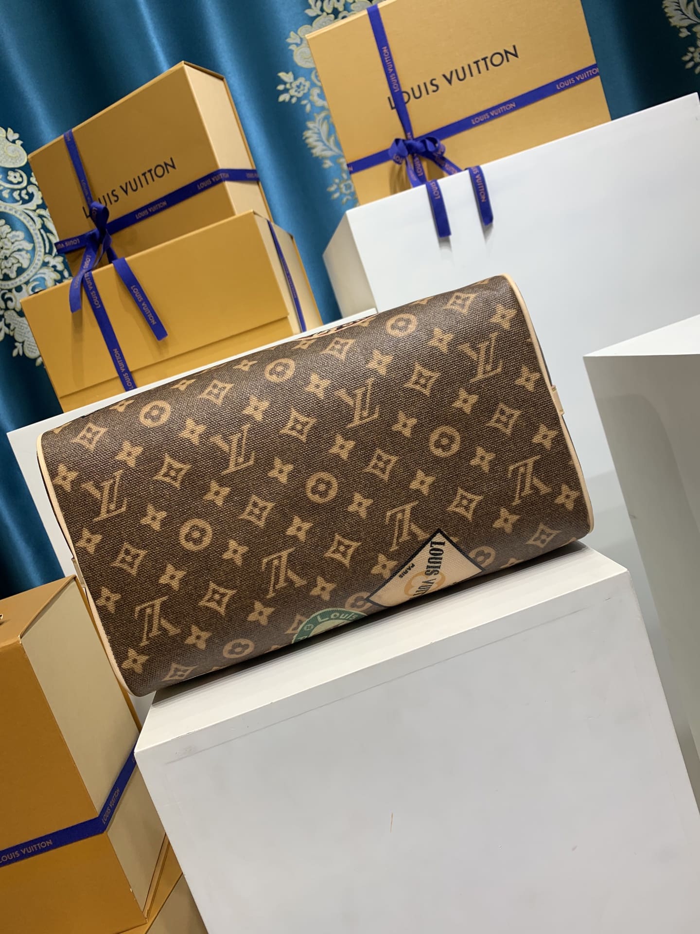 Louis Vuitton Monogram Hotel Labels Speedy Bandouliere 30