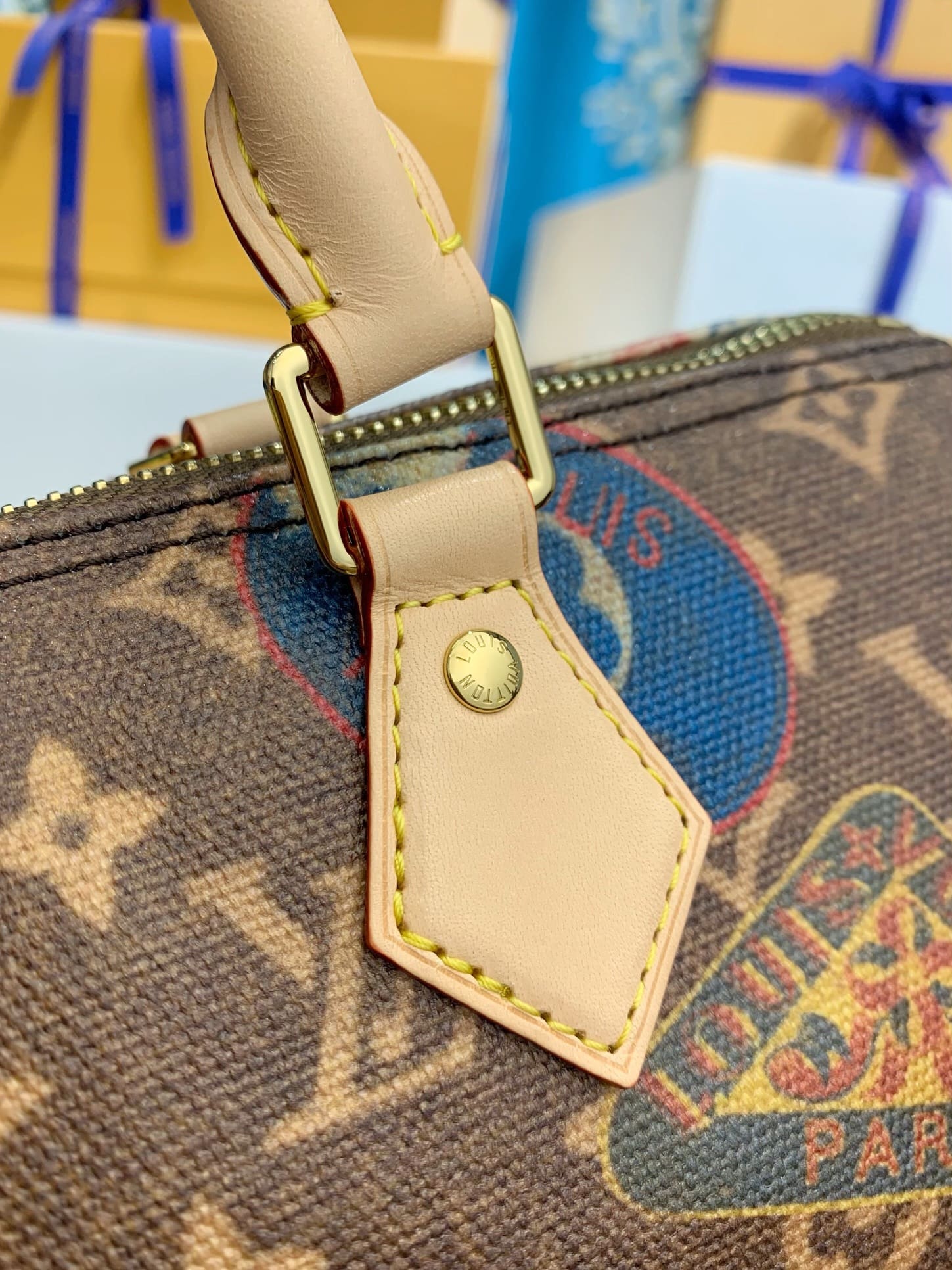 Louis Vuitton Monogram Hotel Labels Speedy Bandouliere 30