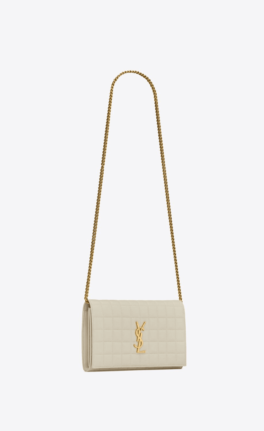 Saint Laurent Lambskin Cassandre Chain Wallet