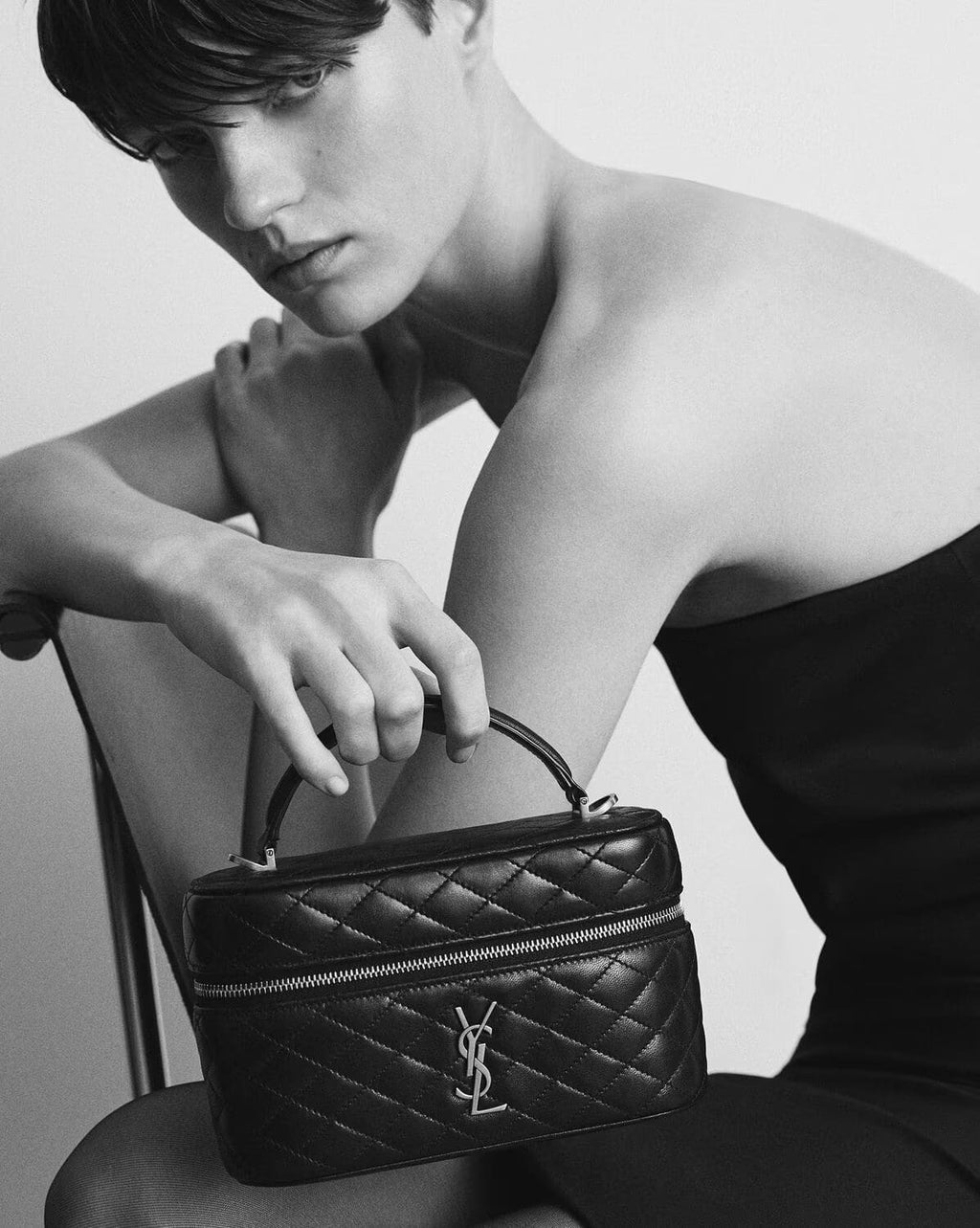 Saint Laurent Gaby vanity bag in lambskin