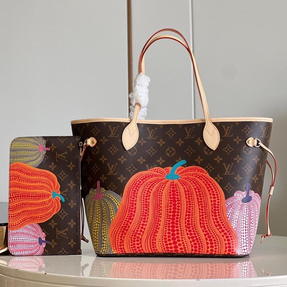 Louis Vuitton LV x YK Neverfull MM M46468 Pumpkin print