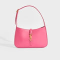 SAINT LAURENT Le 5 à 7 Leather Bag in Bubblegum Pink