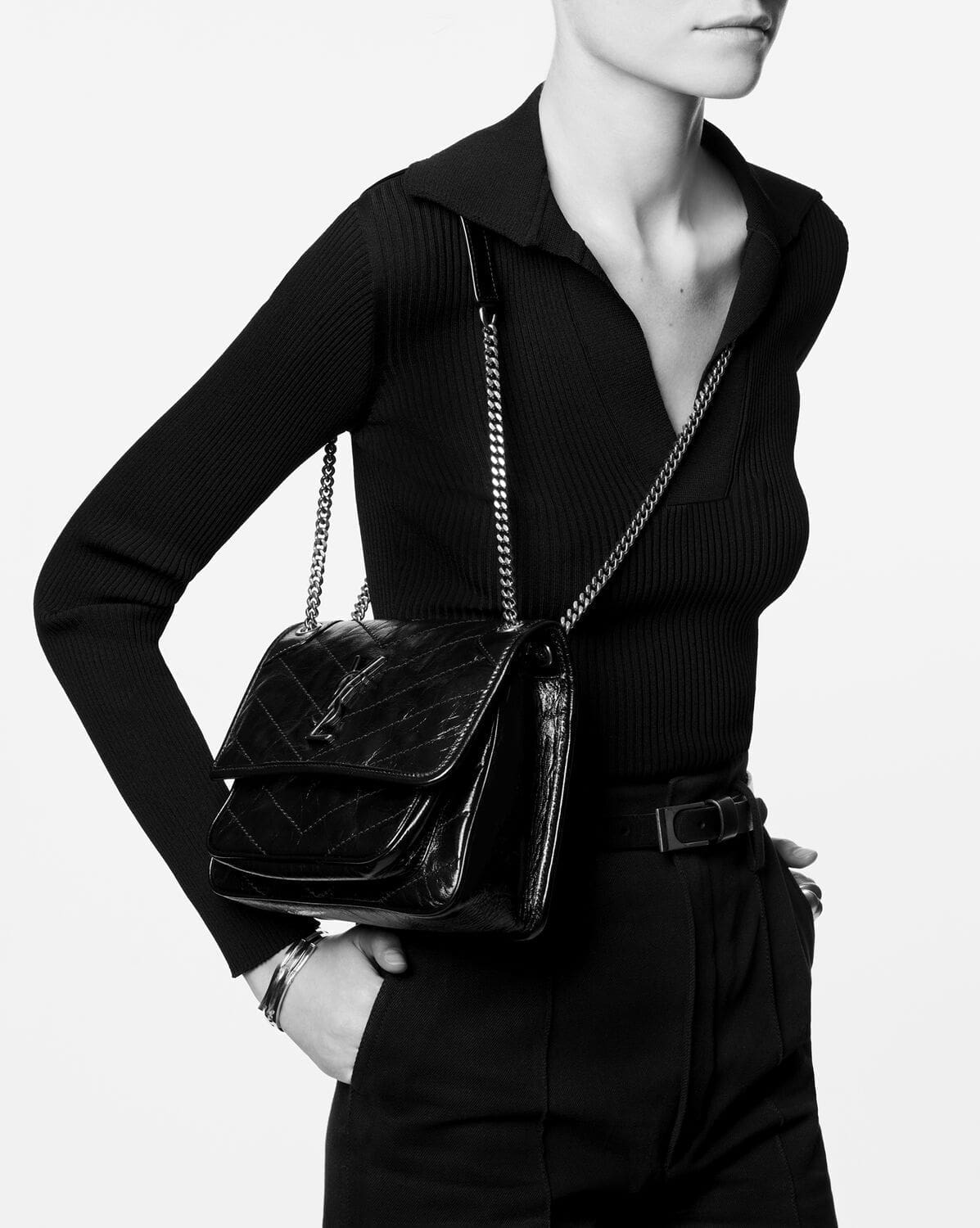 SAINT LAURENT NIKI BABY IN VINTAGE LEATHER