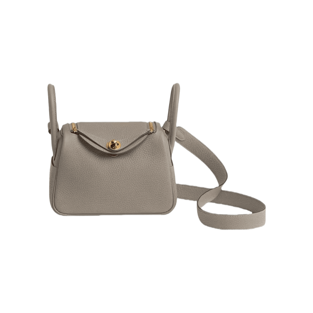 Hermès Mini  Lindy Beton Gold Clemence Gold Hardware