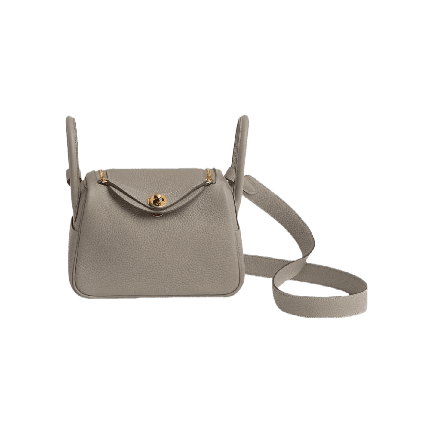 Hermès Mini  Lindy Beton Gold Clemence Gold Hardware