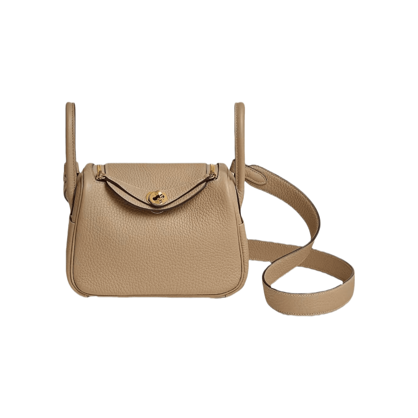 Hermès Mini  Lindy Trench Gold Clemence Gold Hardware