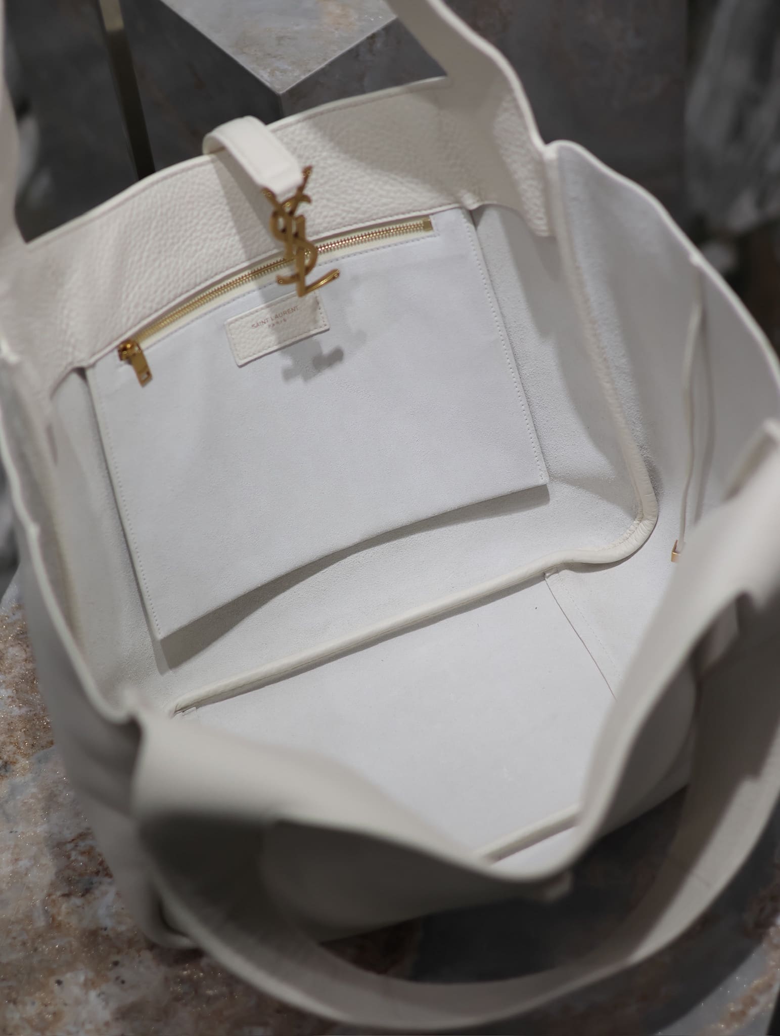 SAINT LAURENT LE 5 À 7 BEA in grained leather