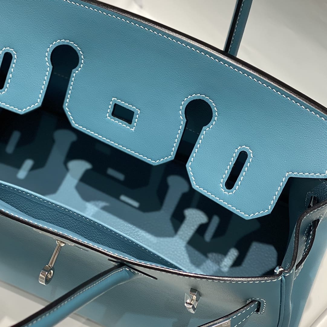 Hermès Blue Jean Shoulder Birkin 29 Palladium Hardware