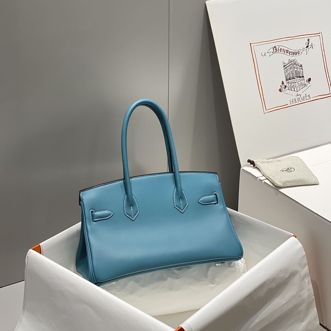Hermès Blue Jean Shoulder Birkin 29 Palladium Hardware