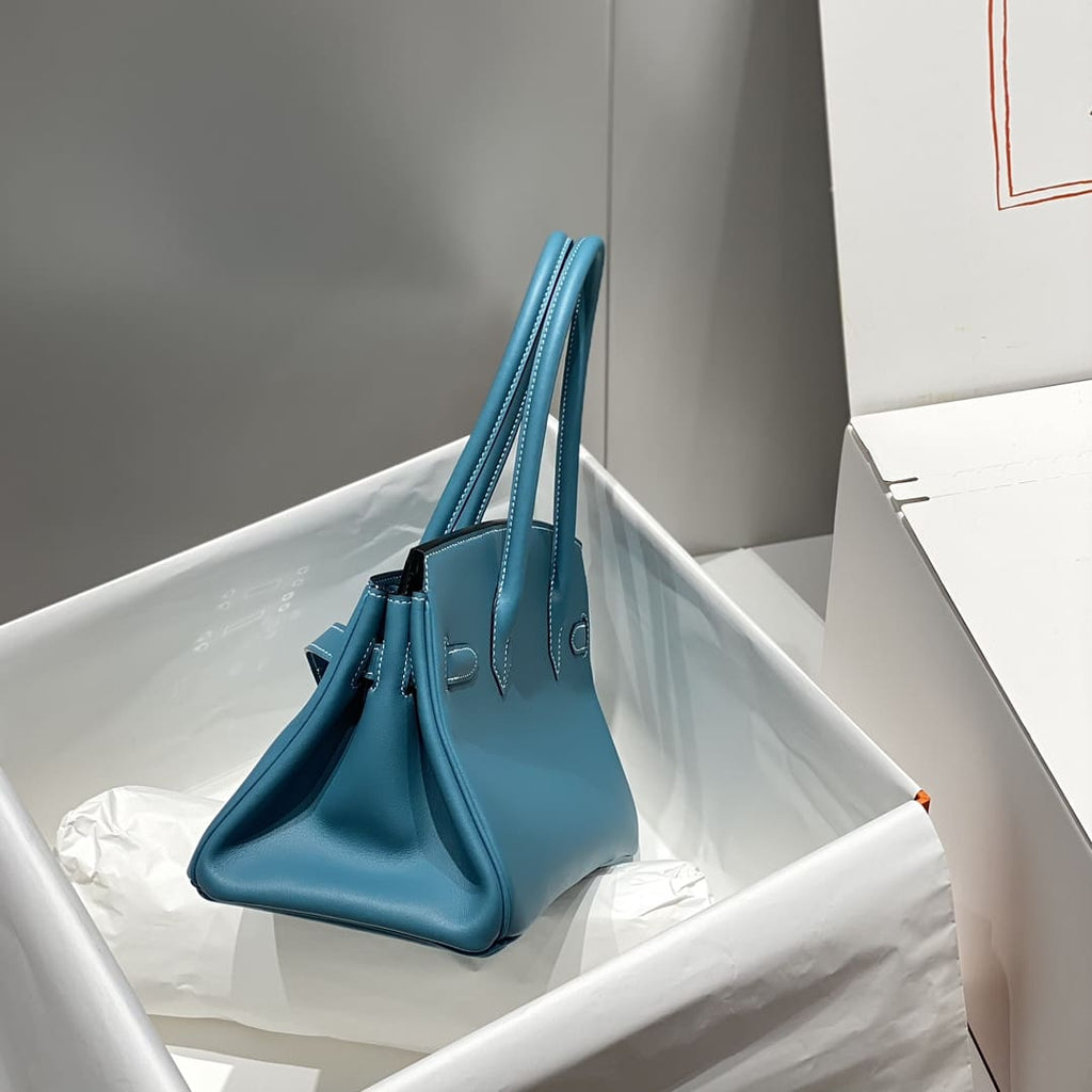 Hermès Blue Jean Shoulder Birkin 29 Palladium Hardware