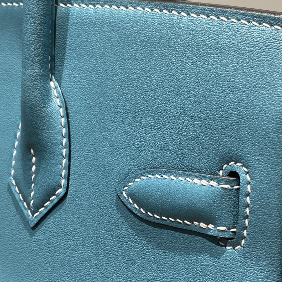 Hermès Blue Jean Shoulder Birkin 29 Palladium Hardware