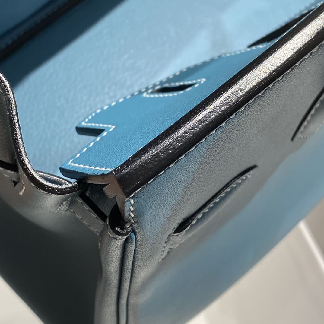 Hermès Blue Jean Shoulder Birkin 29 Palladium Hardware