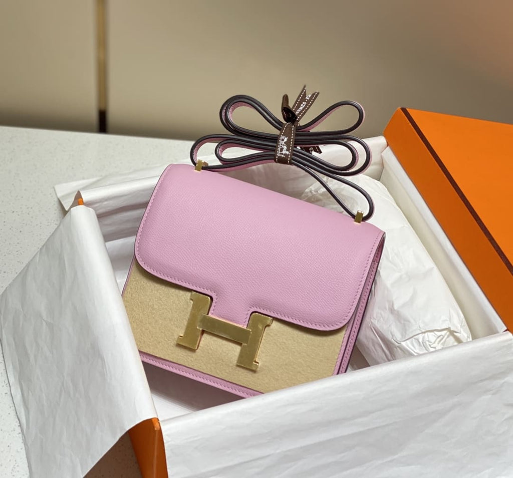 Hermès Constance 18 Mauve Sylvestre Epsom Rose Gold Hardware