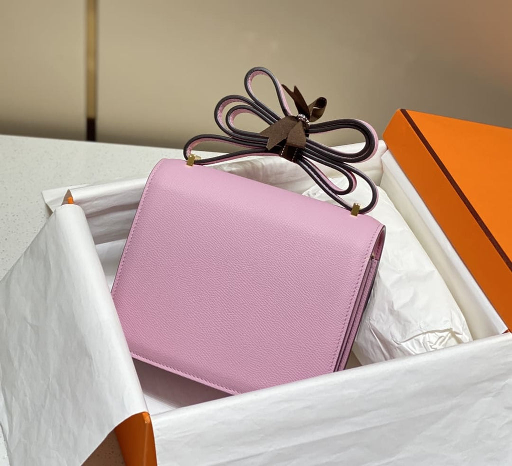 Hermès Constance 18 Mauve Sylvestre Epsom Rose Gold Hardware