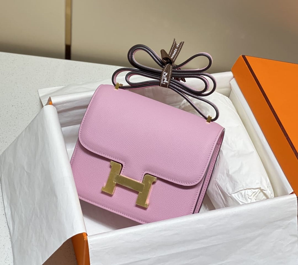 Hermès Constance 18 Mauve Sylvestre Epsom Rose Gold Hardware