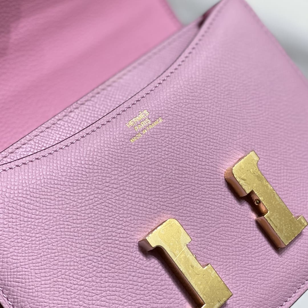 Hermès Constance 18 Mauve Sylvestre Epsom Rose Gold Hardware