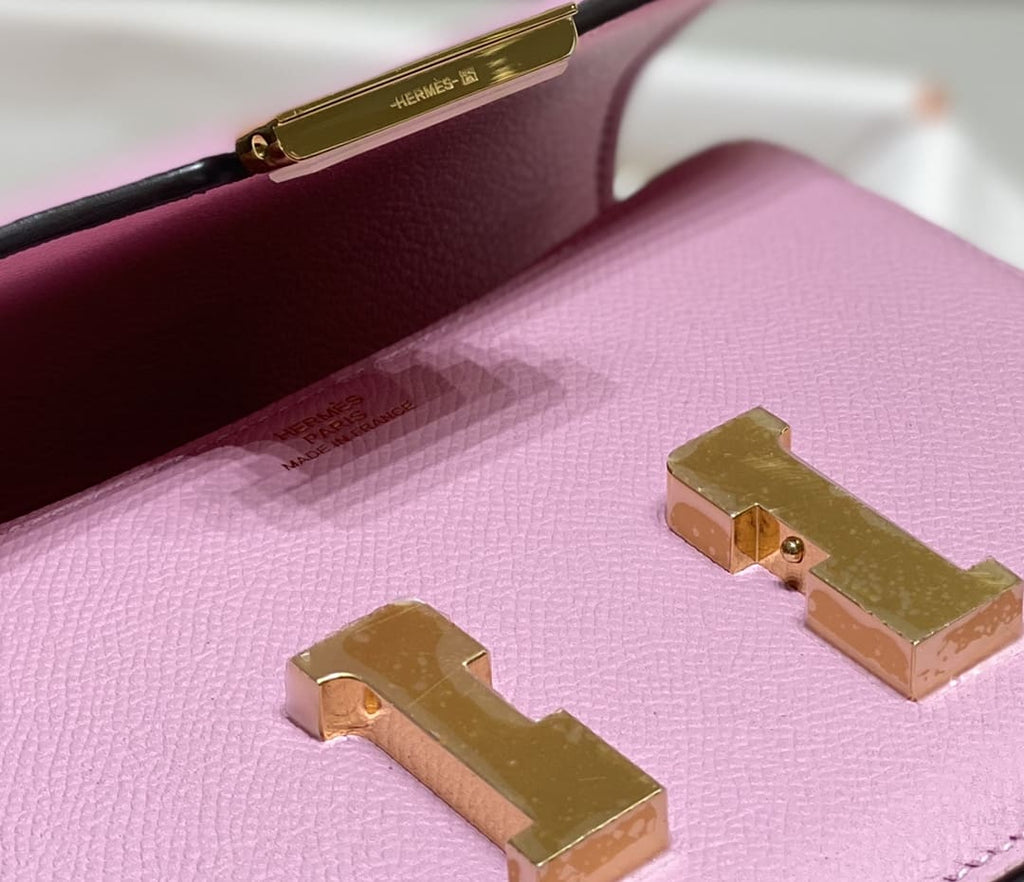 Hermès Constance 18 Mauve Sylvestre Epsom Rose Gold Hardware