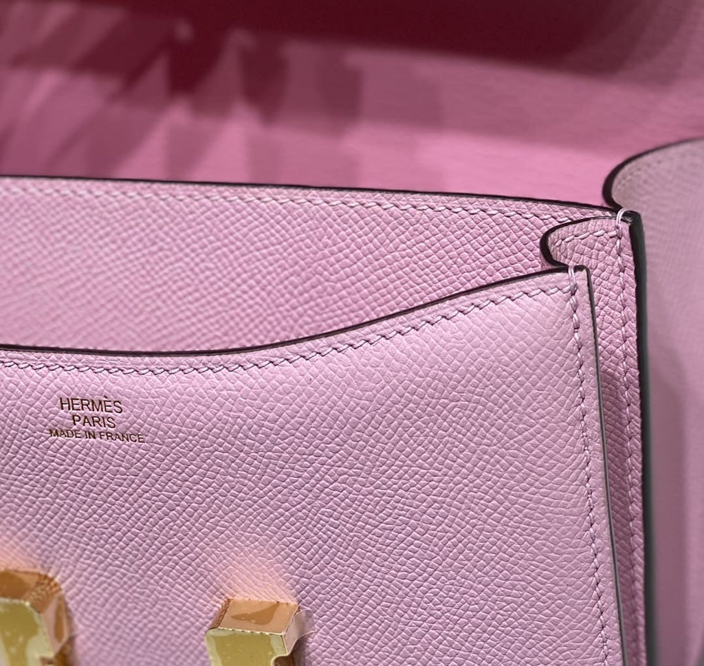 Hermès Constance 18 Mauve Sylvestre Epsom Rose Gold Hardware