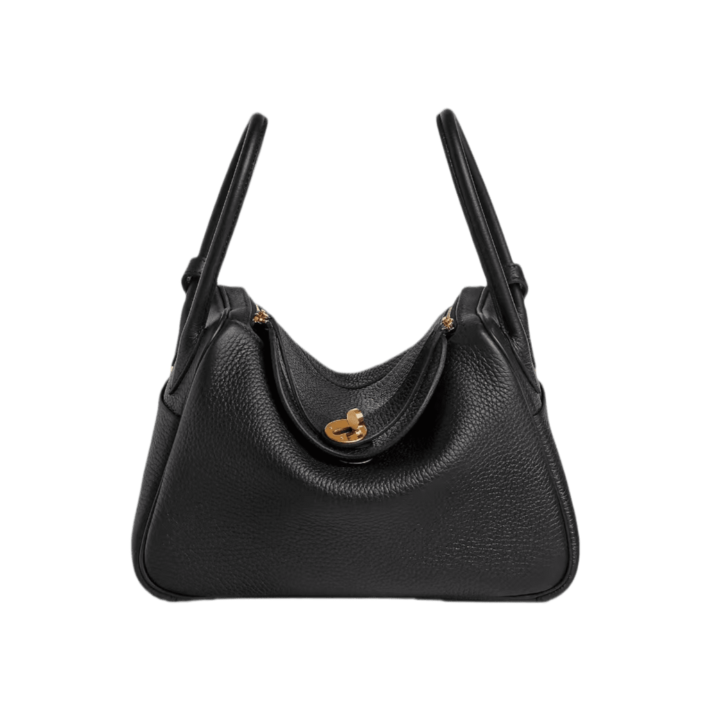 Hermès Lindy 26 Black Clemence Gold Hardware