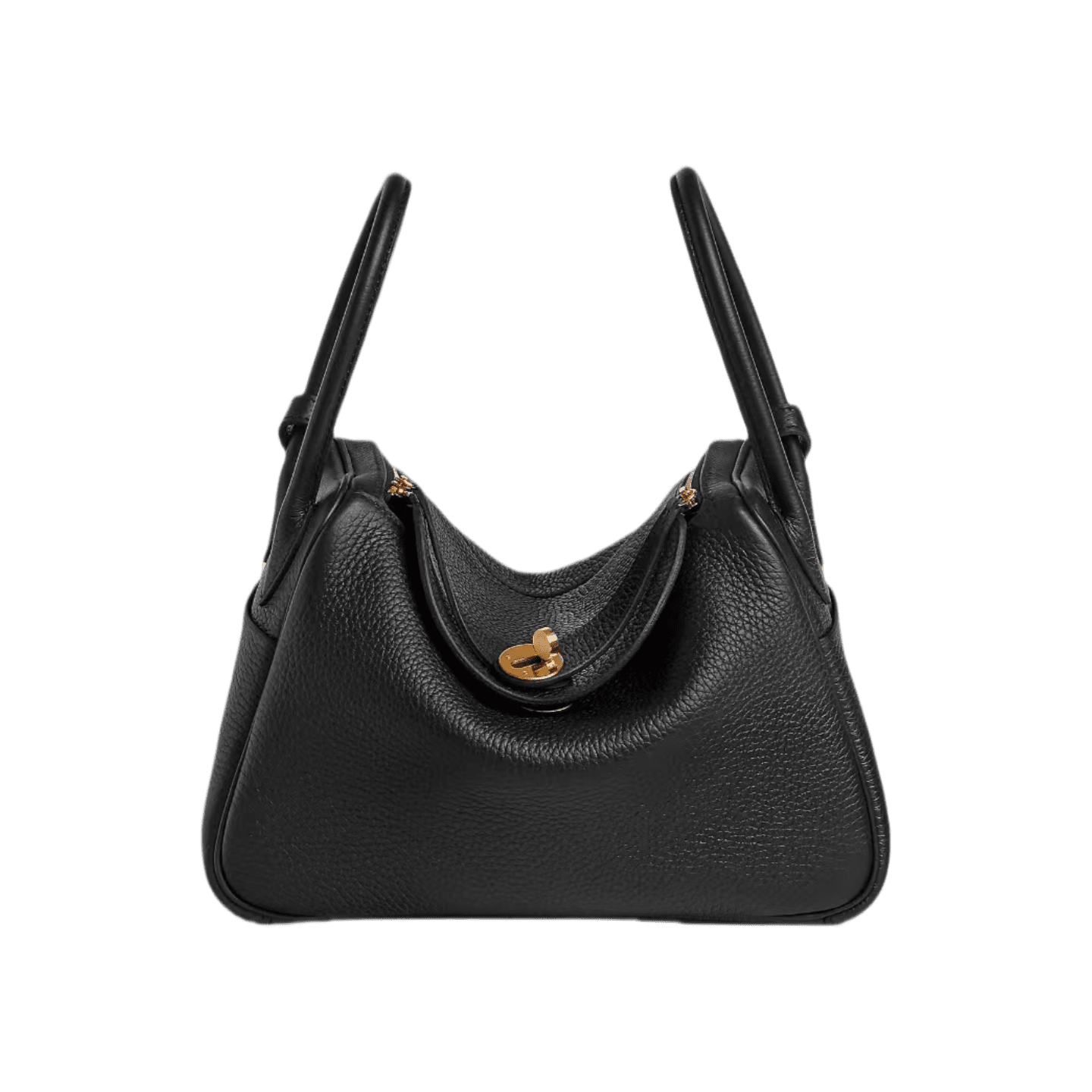 Hermès Lindy 26 Black Clemence Gold Hardware