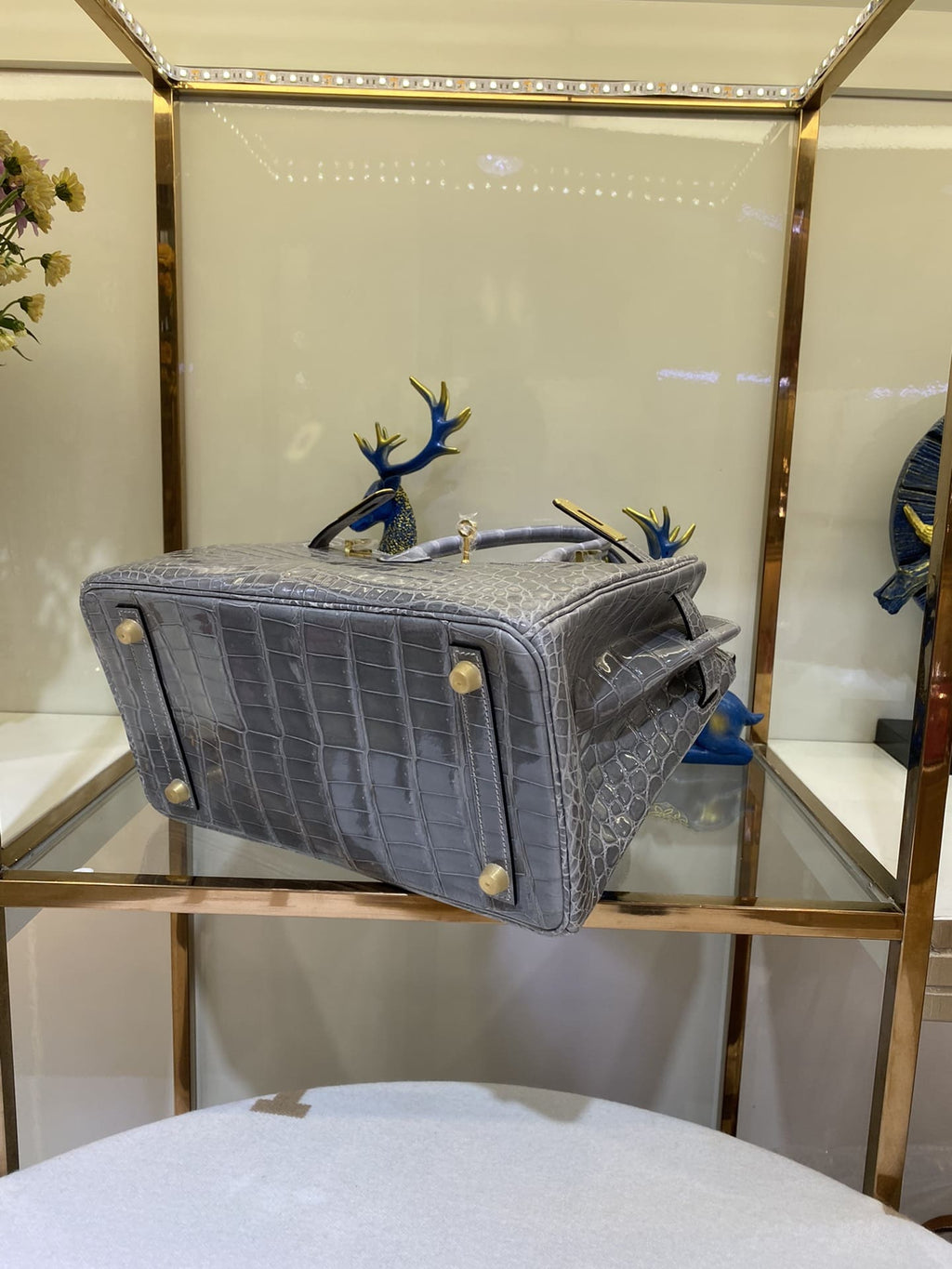 Hermès Birkin 30 Graphite Matte Alligator Gold Hardware