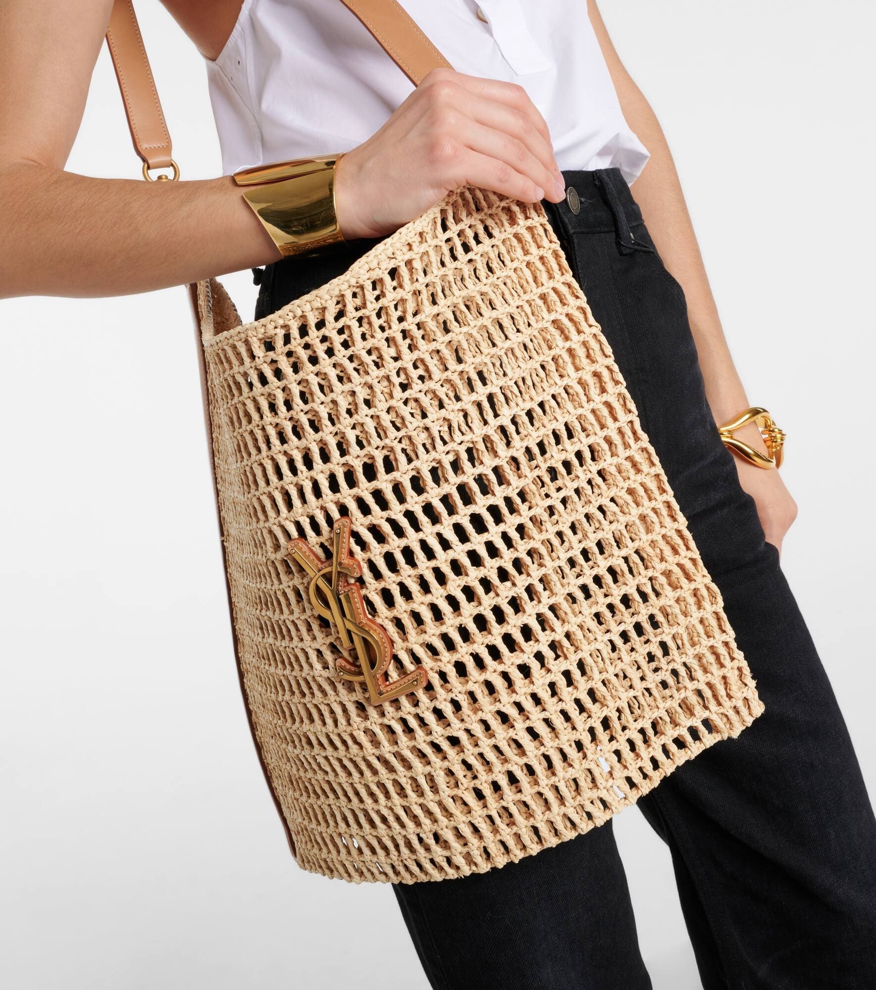 SAINT LAURENT Oxalis in raffia