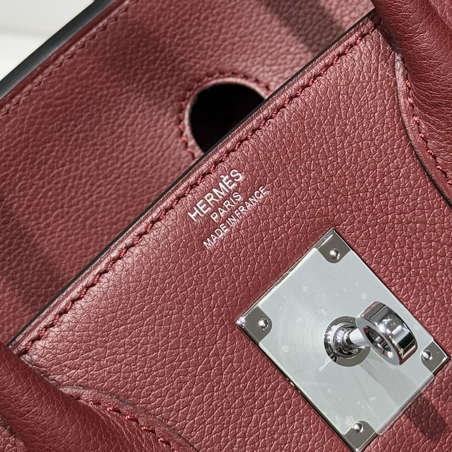 Hermès Rouge Evercolor Shoulder Birkin 29 Palladium Hardware