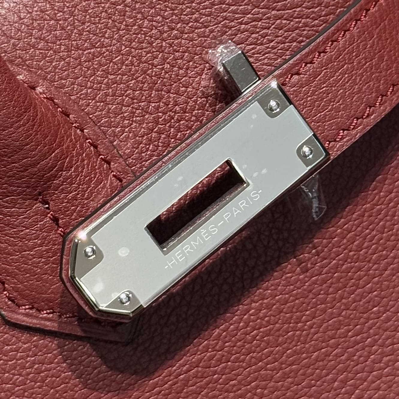Hermès Rouge Evercolor Shoulder Birkin 29 Palladium Hardware