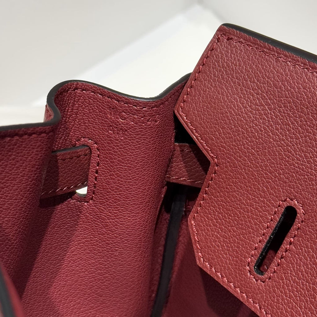 Hermès Rouge Evercolor Shoulder Birkin 29 Palladium Hardware