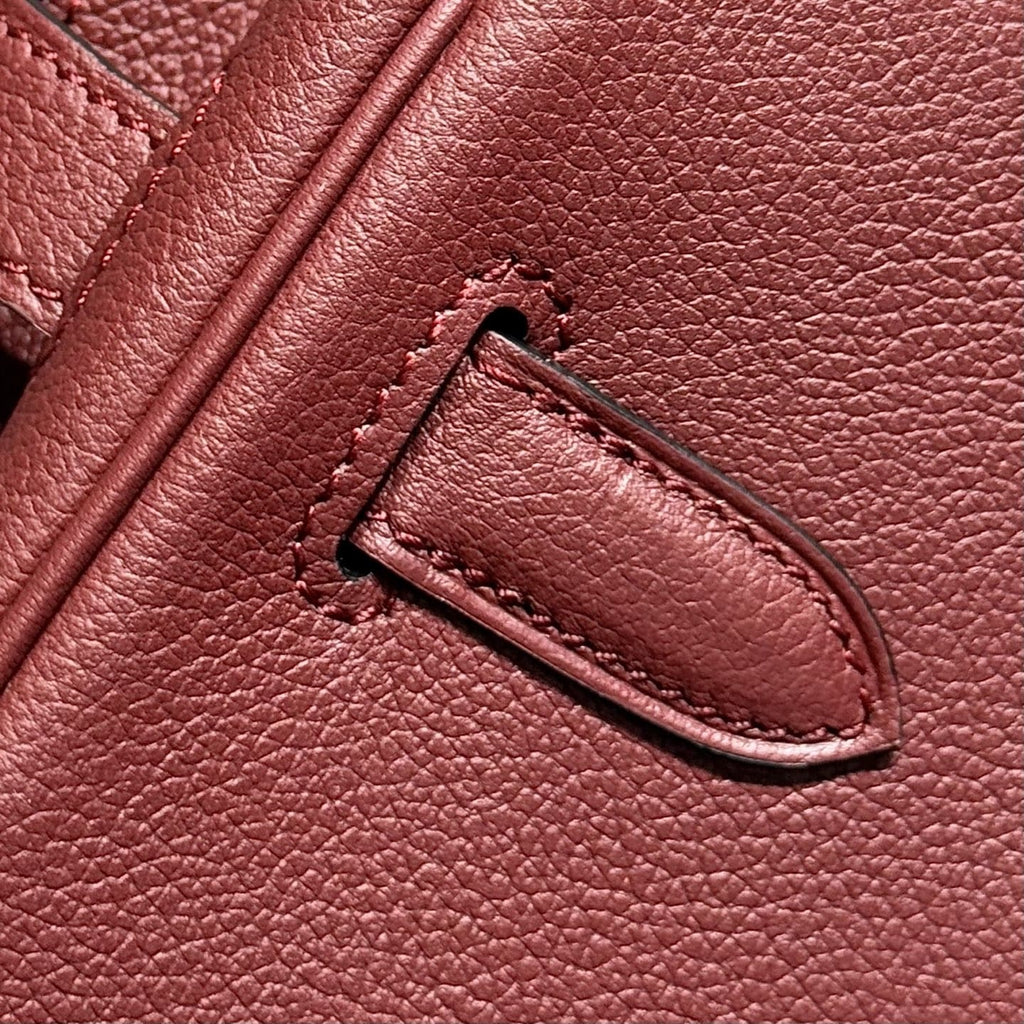 Hermès Rouge Evercolor Shoulder Birkin 29 Palladium Hardware