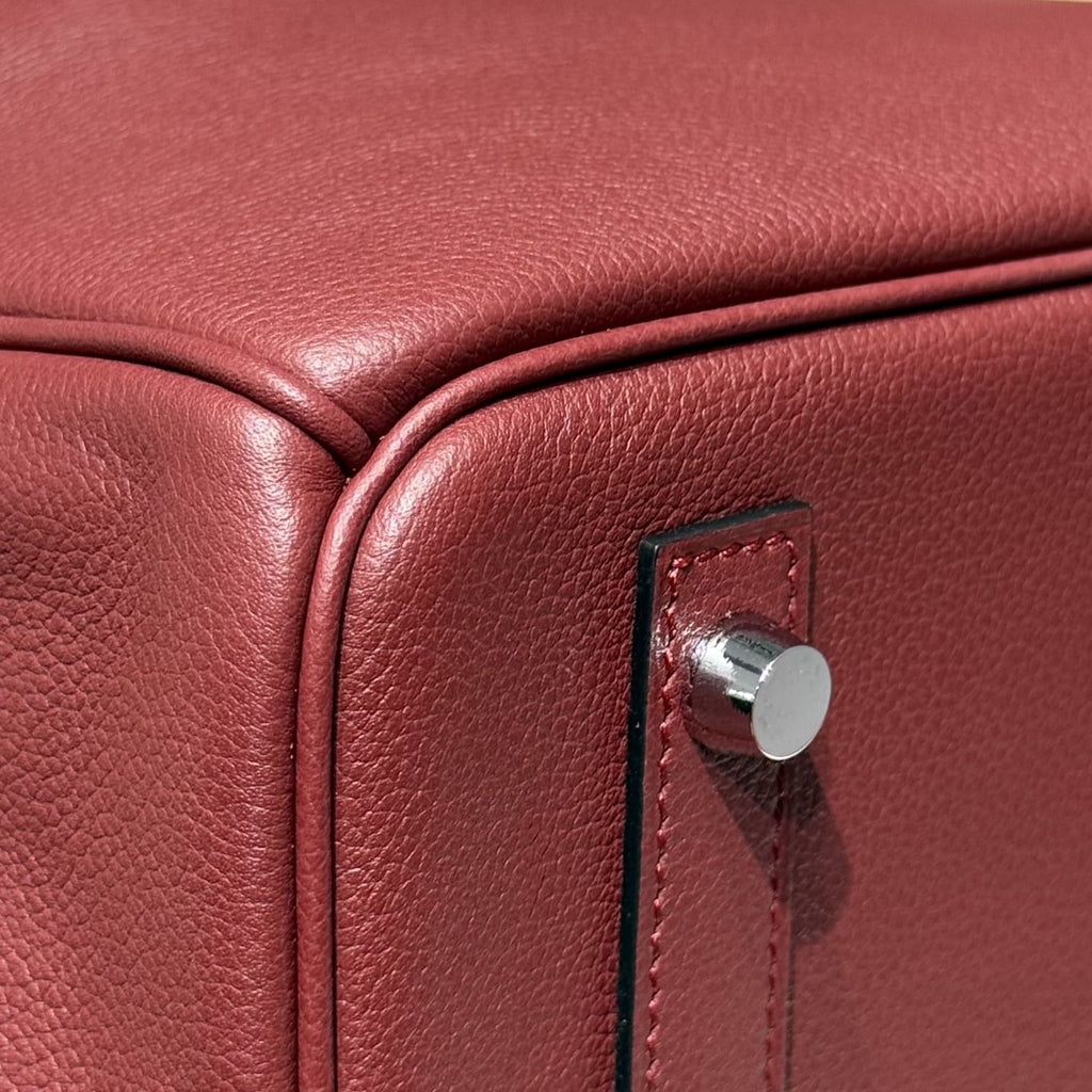 Hermès Rouge Evercolor Shoulder Birkin 29 Palladium Hardware