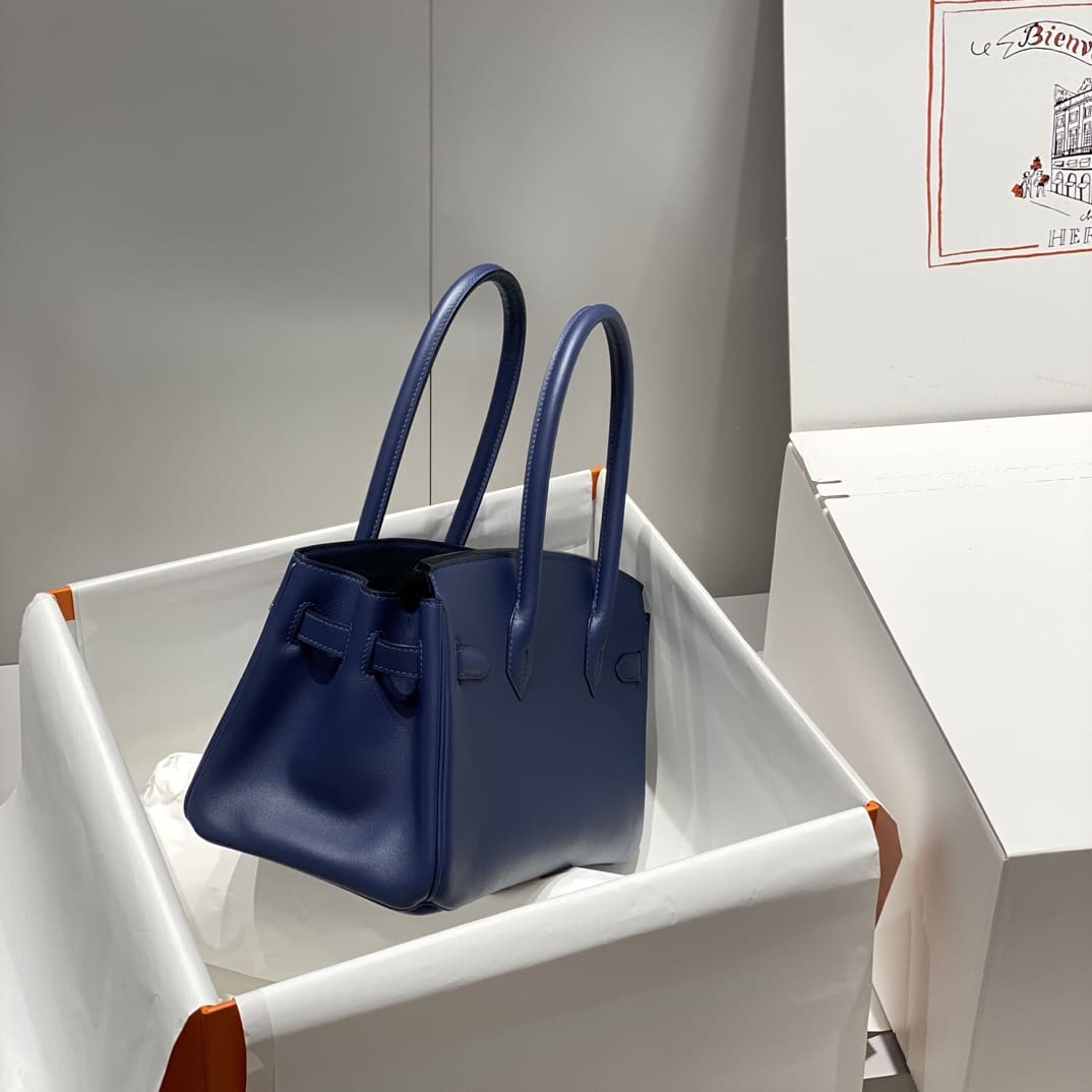 Hermès Blue Shoulder Birkin 29 Palladium Hardware