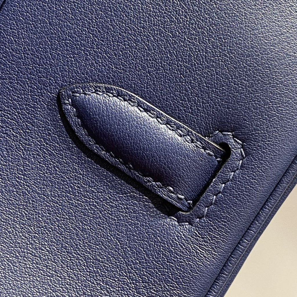 Hermès Blue Shoulder Birkin 29 Palladium Hardware