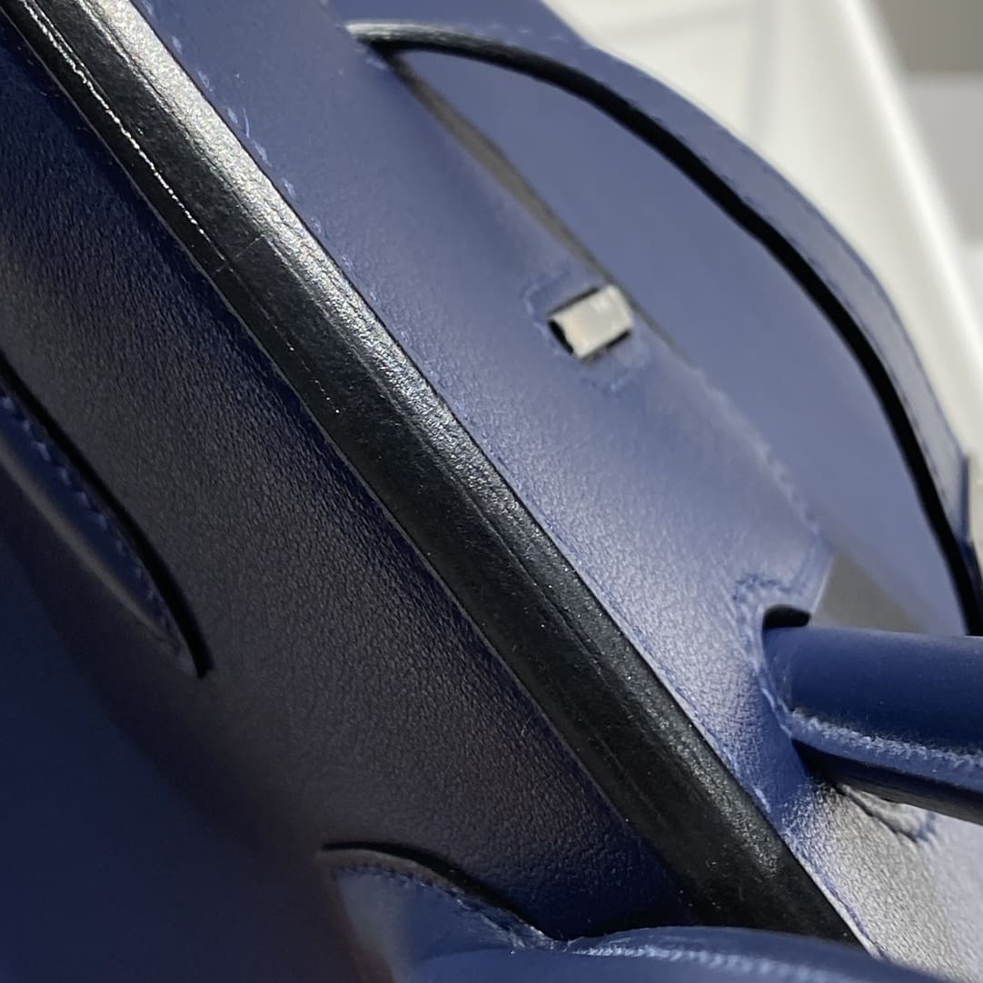 Hermès Blue Shoulder Birkin 29 Palladium Hardware