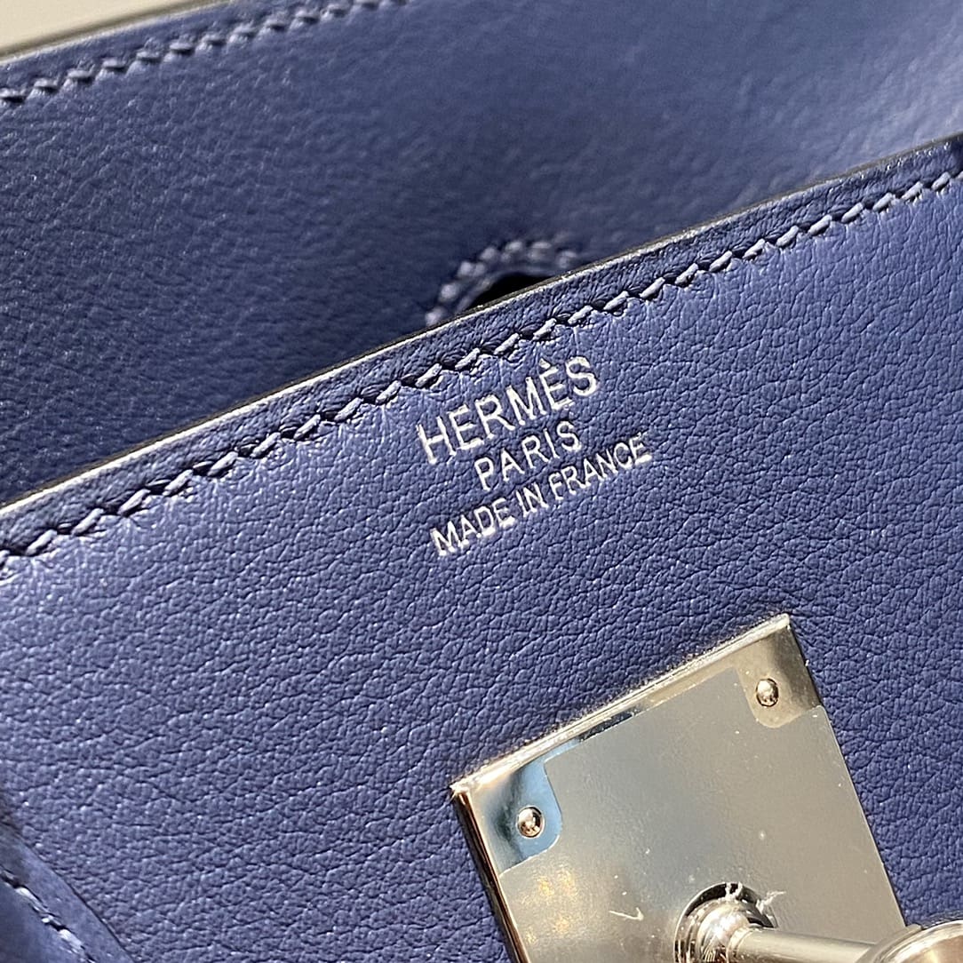 Hermès Blue Shoulder Birkin 29 Palladium Hardware